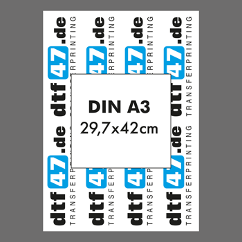 DTF-Druck DIN A3 HotPeel (29,7x42cm)